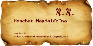 Maschat Magdaléna névjegykártya